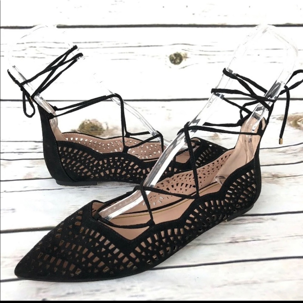 Topshop lace up flats